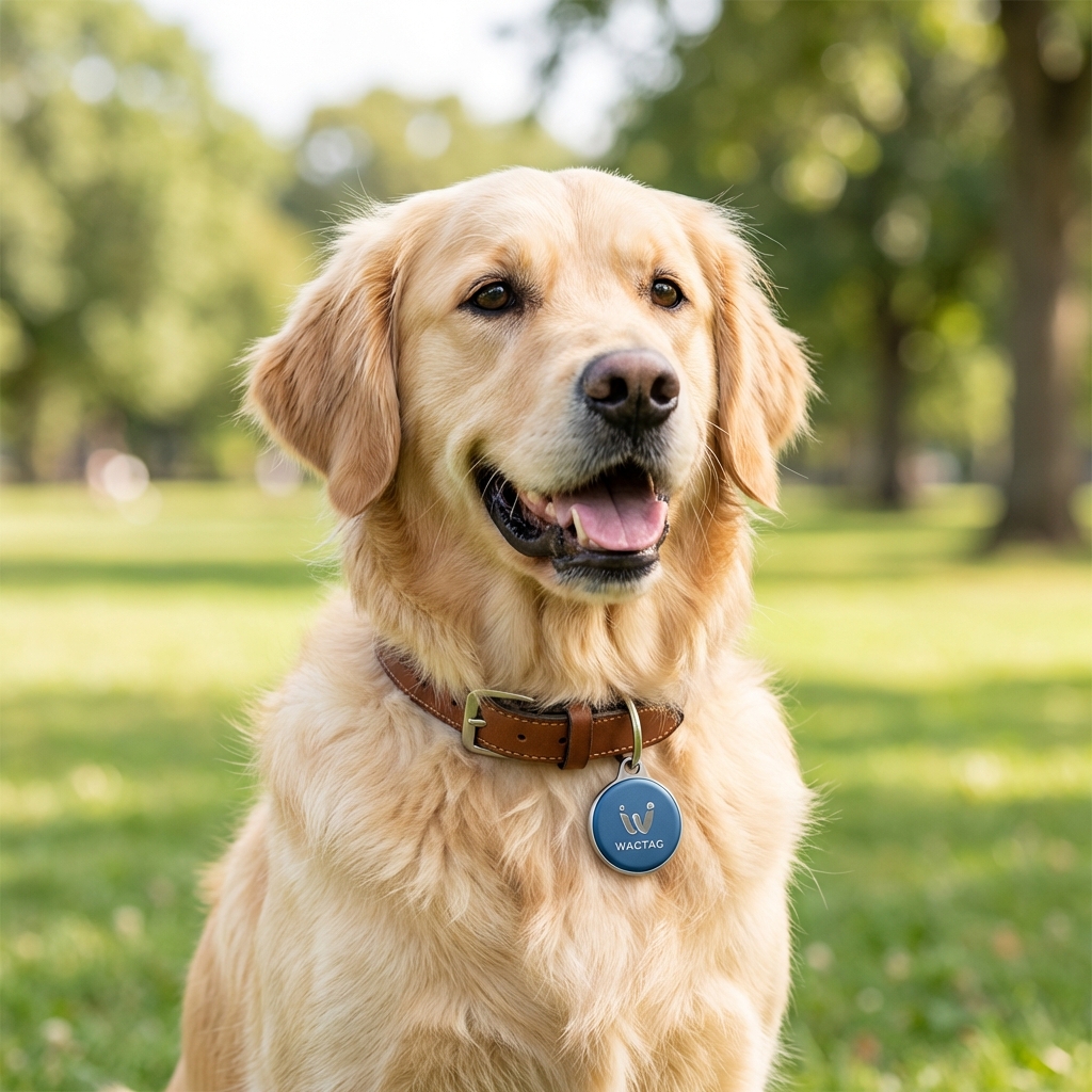 Cane felice con tag Tappalo